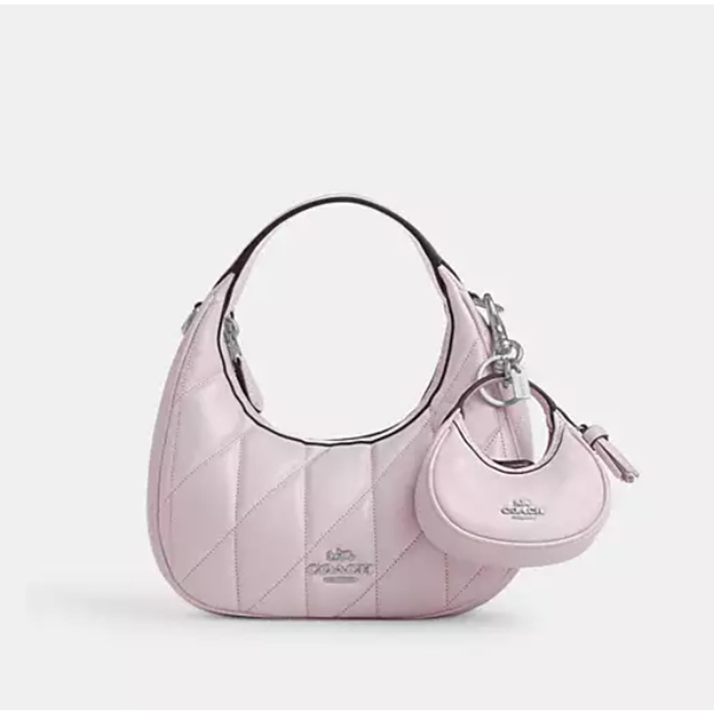 Coach Mini Carmen Bag Charm In Pearlized leather/Silver/Pink CBL92 NWT - Picture 5 of 7